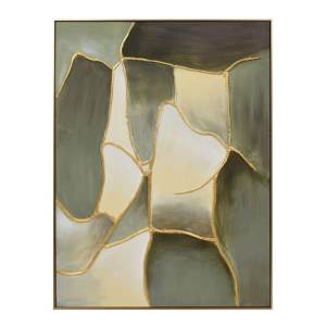 Kintsugi Framed Abstract Canvas Wall Art Painting, Style A, 102cm