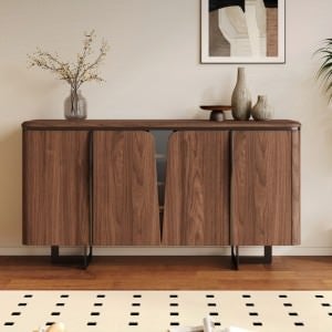 Krevia Wooden 4 Door Sideboard, 160cm