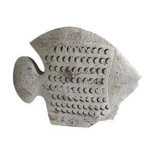 Eros Iron Fish with Scales Sculpture
