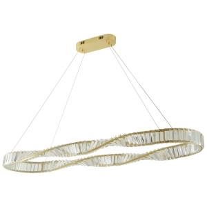 Petra Crystal LED Pendant Light, CCT, Brass