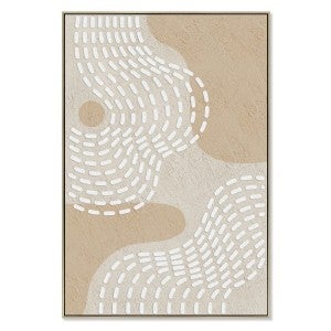 Zanui Framed Enhanced Abstract Canvas Wall Art Print, 120cm