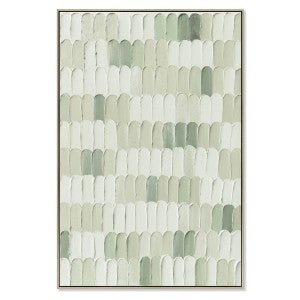Ischia Framed Enhanced Abstract Canvas Wall Art Print, 90cm
