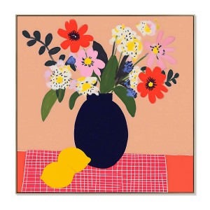 "Vivid Botanica" Framed Enhanced Canvas Wall Art Print, 62cm