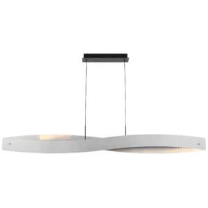 Arezzo Metal Dimmable LED Linear Pendant Light, 48W, CCT, Silver