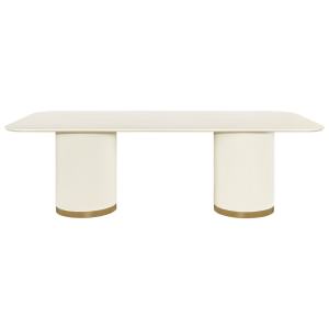 Eli Wooden Dining Table, 240cm, Ivory