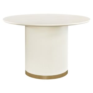 Eli Wooden Round Dining Table, 120cm, Ivory