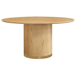 Eli Wooden Round Dining Table, 150cm, Oak