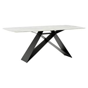 Luxor Marble & Steel Dining Table, 180cm