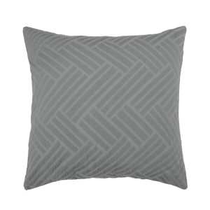 Bambury Panama Jacquard European Pillowcase, Steel