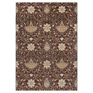 Morris & Co Montreal Hand Knotted Designer Wool Rug, 200x140cm, Russet