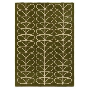 Orla Kiely Linear Stem Hand Tufted Designer Wool Rug, 280x200cm, Olive