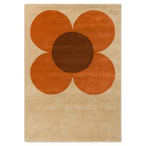 Orla Kiely Flower Placement Hand Tufted Designer Wool Rug, 280x200cm