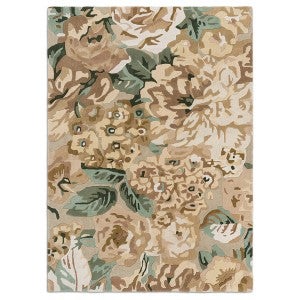 Sanderson Rose & Peony Hand Tufted Designer Wool Rug, 240x170cm, Birch
