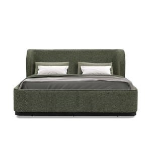 Rostan Fabric Platform Bed, Queen, Hunter Green