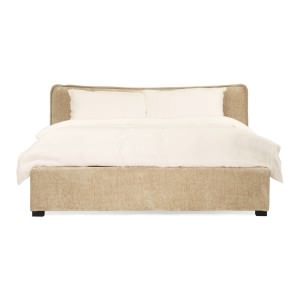 Renoir Fabric Platform Bed, Queen, Oyster