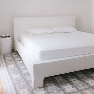 Bambury Bulbul Cotton Fitted Sheet Combo Set, Double, Snow White