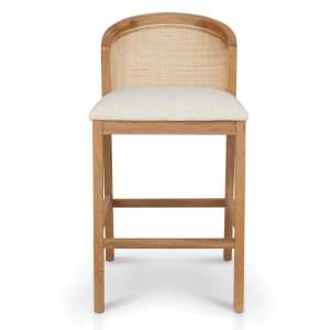 Moita Oak Timber & Rattan Counter Stool, Natural