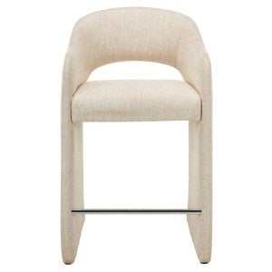 Valtreo Fabric Counter Stool, Set of 2, Cobble Beige