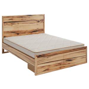 Velrosa Mountain Ash Timber Bed with End Drawers, Queen