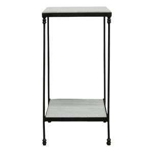 Thorpe Marble & Iron Square Side Table