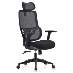Eregion Mesh Fabric Ergonomic Office Chair with Headrest, Black
