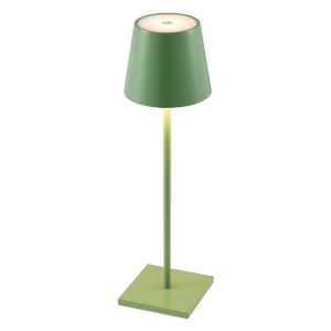 Clio IP54 Indoor / Outdoor Rechargeable LED Touch Table Lamp, Green