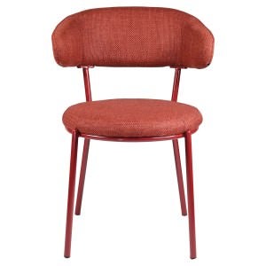 Buttler Fabric & Metal Dning Chair, Red