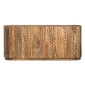 Gibson Mango Wood Sculptural 4 Door Oval Sideboard, 193cm