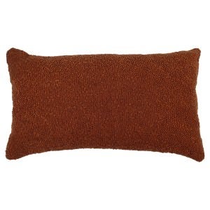 Solace Chenille Fabric Lumbar Cushion, Rust