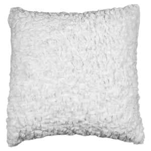 Fluffin Faux Fur Scatter Cushion, White