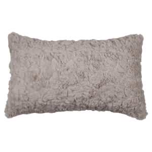 Fluffin Faux Fur Lumbar Cushion, Beige
