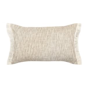 Cascade Cotton Lumbar Cushion, Taupe
