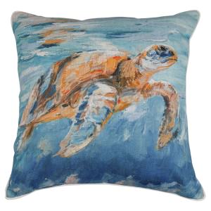Ocean Freedom Linen Scatter Cushion, Turtle