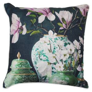 Emerald Petal Dream Fabric Scatter Cushion