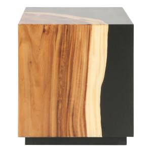 Cavallo Teak Timber & Resin Square Side Table