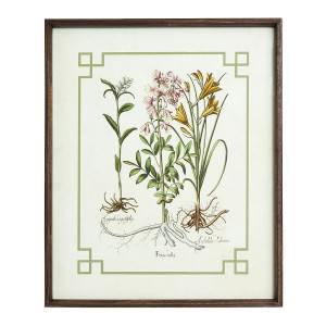 "Vintage Flora" Framed Paper Wall Art Print, Type A, 60cm