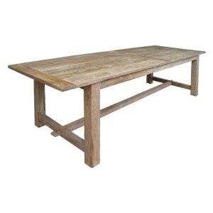 Barcas Reclaimed Elm Timber Farmhouse Dining Table, 184cm