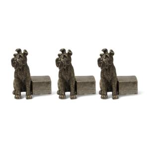 Fairfax Resin Scottie Dog Pot Stand, Pack of 3, Small 
