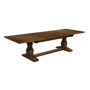 Norcott Mindi Wood Extension Dining Table, 210-310cm, Brushed Brown Nut