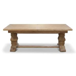 Charleston Oak Timber Extension Pedestal Dining Table, 210-310cm