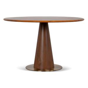 Pavia Ashwood Round Pedestal Dining Table, 120cm, Walnut
