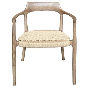 Parker Ashwood & Woven Cord Dining Armchair