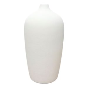 Marly Clay Floor Vase, Medium, White