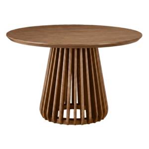 Rio Wooden Round Dining Table, 120cm, Light Walnut