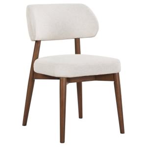 Vance Fabric Dining Chair, Shale / Light Walnut