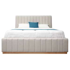 Lincoln Fabric Gas Lift Storage Platform Bed, Queen