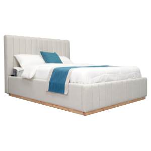 Lincoln Fabric Gas Lift Storage Platform Bed, Queen