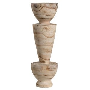 Kono Wooden Sculptural Ornament, Tall
