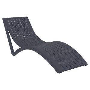 Siesta Slim Commercial Grade Sun Lounger, Anthracite