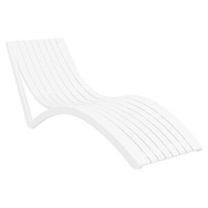 Siesta Slim Commercial Grade Sun Lounger, White